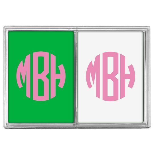 Rounded Monogram Double Deck Playing Cards